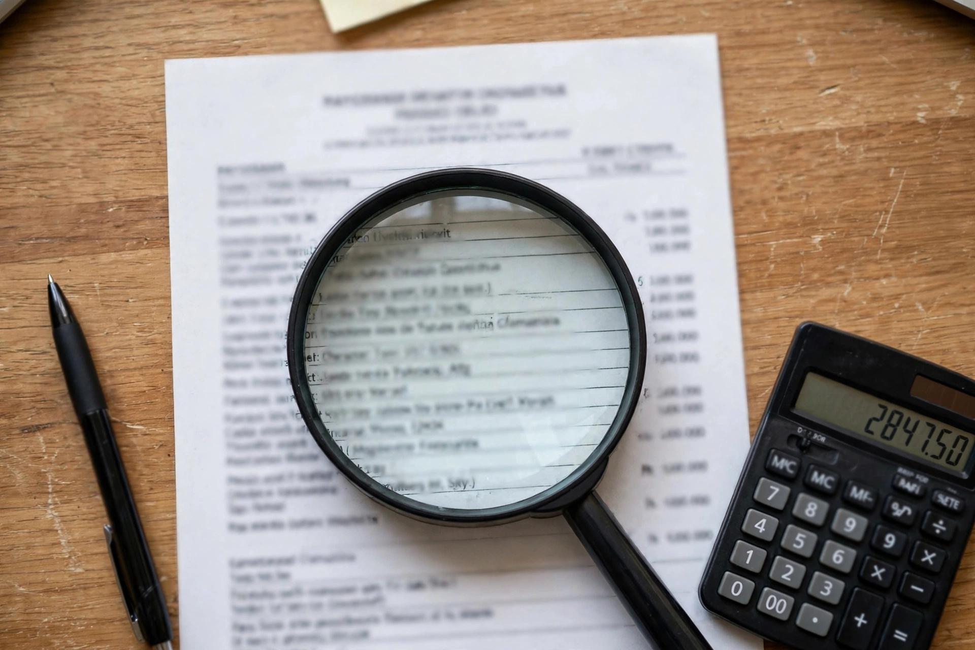 Fluturaș de salariu românesc cu evidențierea CAS, CASS și impozitului pe venit